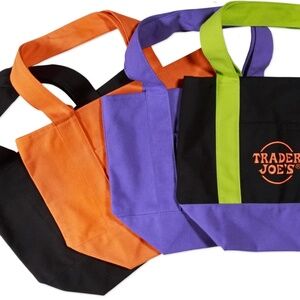 NEW Tags Limited Edition Trader Joe's Mini Halloween Canvas Tote Bag